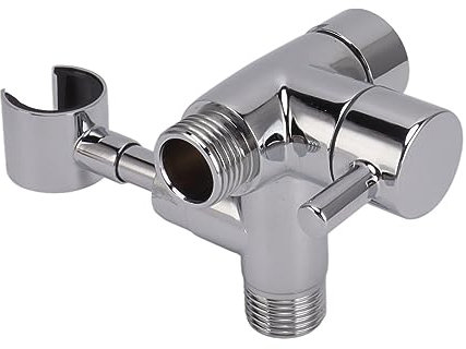 Deviatore Per Doccia, Separatore Per Soffione Doccia, Deviatore a 2 Vie Per Braccio Doccia, Separatore D'acqua Per Soffione Manuale E Soffione Fisso(Argento)