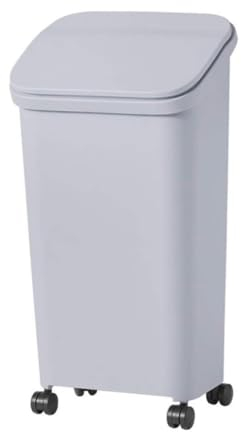 Cubo de Basura Cocina Cubo de basura extraíble con rodillo Cubo de basura de plástico Empuje Cesta de papel de desecho Papelera de reciclaje de residuos de cocina doméstica Cubo de Basura para Cocina