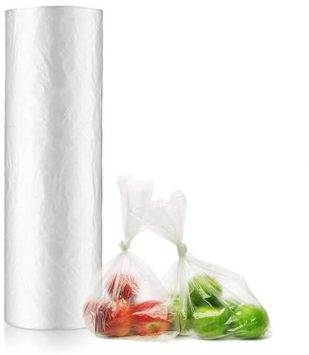500 x Clear Plastic Freezer Bags on Roll | Sandwich Food Plastic Bags for Multi-Use | Ideal for Fresh Fruit and Veg - Versatile and Durable-(9 x 14 Inch)