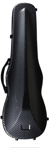 Geigenkasten 1/4 1/2 Violinkoffer Kohlefaser-Rucksack Leichter Violinkoffer Wasserdicht Robust Und Langlebig(Striped Black)