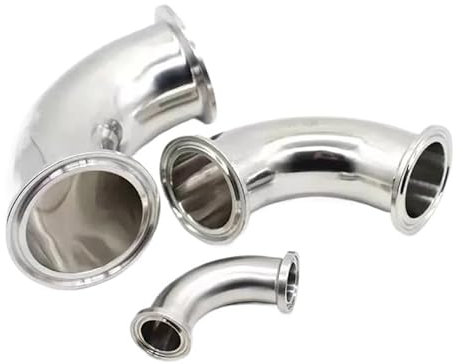3/4 1 2 3 4 19mm-102mm Rohr AD Sanitär Tri Clamp Feerule OD 90 Grad Winkelrohrverschraubung Edelstahl 304 Homebrew(76mm x ferrule 91)