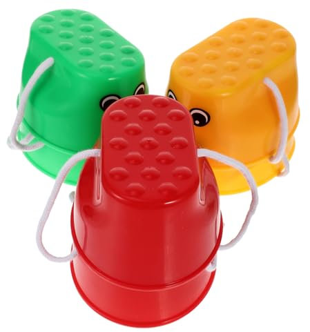 Kisangel Stelzen Spielzeug Kinder 6 Stück Kunststoff Gleichgewichtstraining Outdoor Balance Trainer Früherziehung Hüpfschuhe Springstelzen Sensorisches Training für Spielplatz Kindergarten