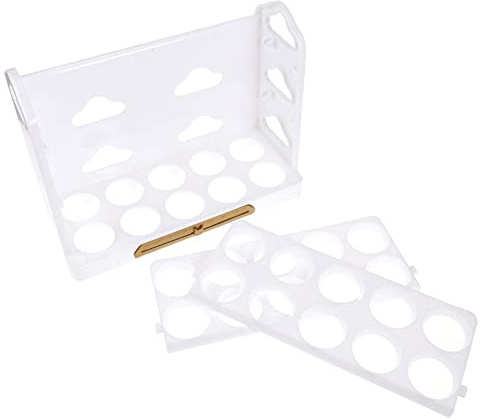 DOITOOL Porta Huevos Huevera Gallina Organizador Huevos Refrigerador Contenedor Huevera Para Almacenaje