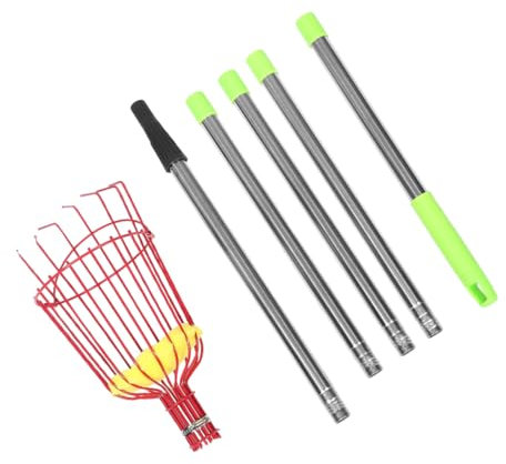 TOYANDONA Retractable Fruit Picker Pole Basket Lightweight Telescopic Fruit Rod Tool for Apples and Mangoes Outdoor Gardening Harvesting