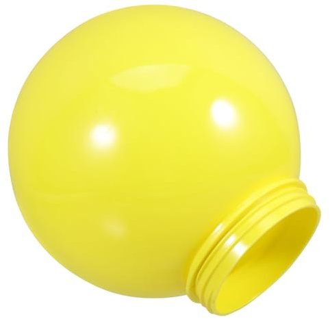 ibasenice Replacement Light Globes Yellow Round Ball Lamp Shade Threaded Outdoor Garden Post Light Cover