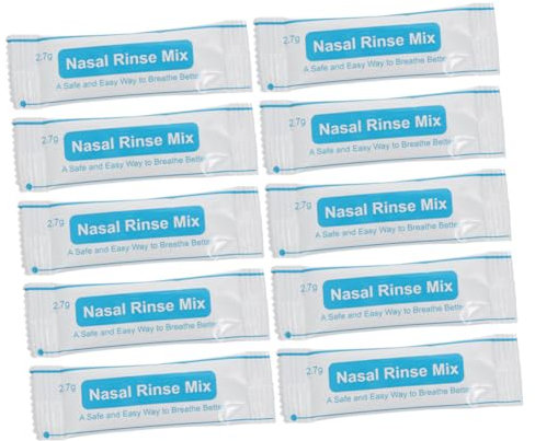 PartyKindom 40pezzi Scatola Bustine Per Lavaggio Nasale Protettore Cavità Scioglimento Rapido Senza Detergente Delicato Per Pulizia Quotidiana Di Adulto e Ragazzo Ragazza