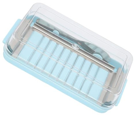 Kfwfuaee Stainless Steel Butter Cutter and Cheese Storage Box with Transparent Covers Easy to Use Butter Flyer with Container
