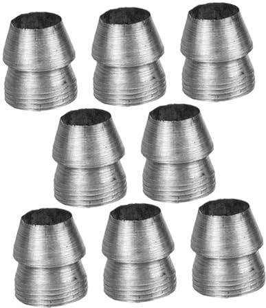 VILLCASE Cuñas de Metal para Mango de Martillo, Cuñas de Hierro Cónicas 16 Mm, Juego de 8 Piezas para Fijación Resistente en Herramientas Manuales de Jardinería y Césped, Uso Exterior