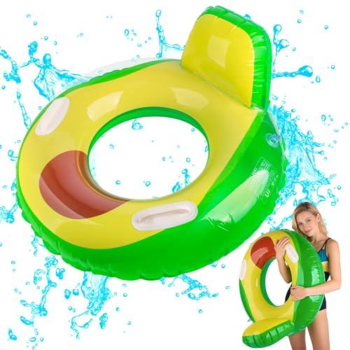 Clvsyh - Ciambella gonfiabile a forma di avocado, gonfiabile per piscina per adulti, accessorio cool per l'estate, per piscina, sport nautici, spiaggia e feste estive