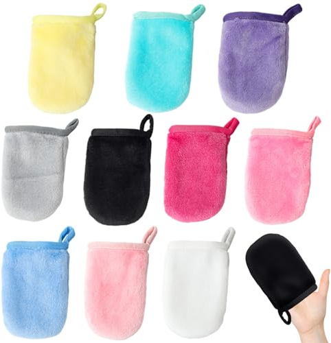 10 PCS Toallita Desmaquillante, Discos Desmaquillantes, Toallas Lavables, de Algodón Reutilizable Y Ultrasuave, para La Limpieza Facial Diaria Y Como Productos Prácticos Y Ecológicos Cuidado Facial