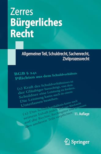 Bürgerliches Recht: Allgemeiner Teil, Schuldrecht, Sachenrecht, Zivilprozessrecht (Springer-Lehrbuch)