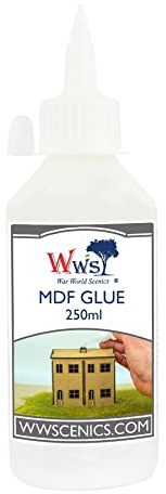 War World Scenics MDF Kleber 250ml Flasche für Modellbahn und Tabletop Modellbau-Gebäude Strukturen