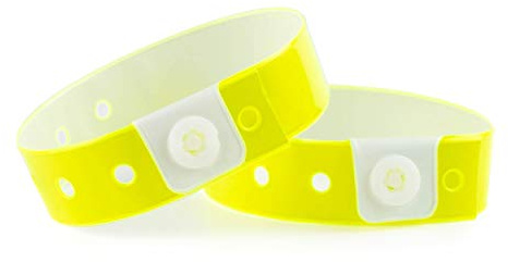 iboo - 100 Braccialetti in Plastica Vinile per Eventi e Festival - Ideale per la Sicurezza - 25 x 1,6 cm