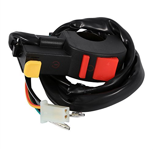 Keenso 12V Integrierter Schalter, ATV 4 Wege 22mm Lenker Scheinwerferschalter Hupenschalter Killschalter Nebelscheinwerfer EIN/Aus Schalter für Motorrad, ATV, Roller, Schneemobile