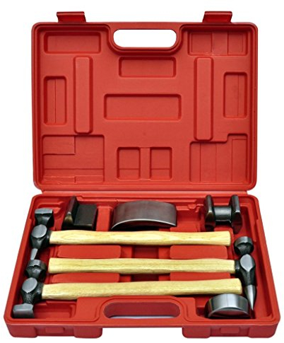 yorten 7-TLG. Karosserie-Ausbeulset Ausbeulwerkzeug Ausbeulhammer Dellen-Reparatur-Set Ausbeul Set