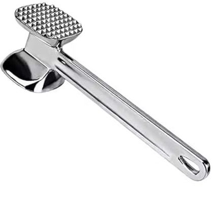 SDMAX Meat Tenderizer Hammer Heavy Duty Metal - All Flatten Poultry Fillets Tenderize