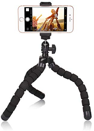 Phone Mini Tripod, Ruittos Premium Flexible Mobile Phone Tripod Stand Compatible with iPhone Samsung Go Pro, Small Digital Camera,