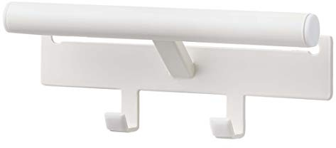 YAMAZAKI 5316 TOWER Backpack Hanger, white, Steel/Polypropylene, 26 x 6.5 x 10.5 cm