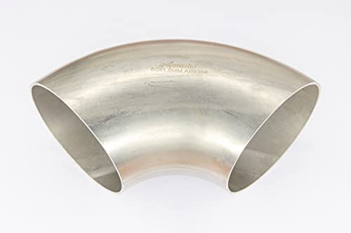 80 x 1,5 mm EDELSTAHL Bogen KLEINER Radius 80mm Bauart 2 90° V2A 1.4301 80mm Rohr Schweißbogen