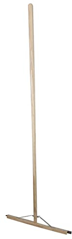 Easy Shopping® 60cm Wide Rubber Floor Squeegee Wiper Wooden Handle for Cleaning Wet Dry Floors Rooms Kitchen Bathroom Homes Office Garden Mop