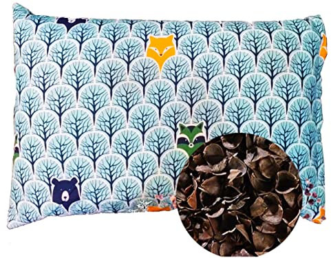 Gesunder Schlaf Buchweizenkissen Kissen mit Buchweizenschale mit Reißverschluss, Buchweizenkissen, orthopädisches Naturkissen, mit Innen- und Außenkissenbezug (Z1, 40 x 60 cm)