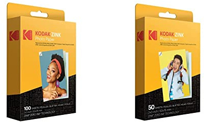 Kodak 2x3 Premium Zink Fotopapier (100 Blatt) - Kompatibel Mit PRINTOMATIC-, Smile- Und Step-Kameras Und -Druckern, 50 x 76 mm, Sofortbildfilm, 50 Stück