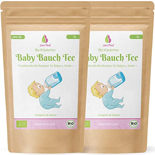 JoviTea Baby Bauch Tee Spar Set BIO Tee für Babys und Kinder - Mit Fenchel und anderen kraftvollen Kräutern - 60g (Spar Set 2x60g)