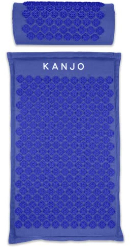 Kanjo Akupressurmatte und Kissen Set zur Linderung von Rückenschmerzen & Nackenschmerzen, mit Druckpunkten zur Linderung von Muskelschmerzen, mit Reisetasche - Immergrün