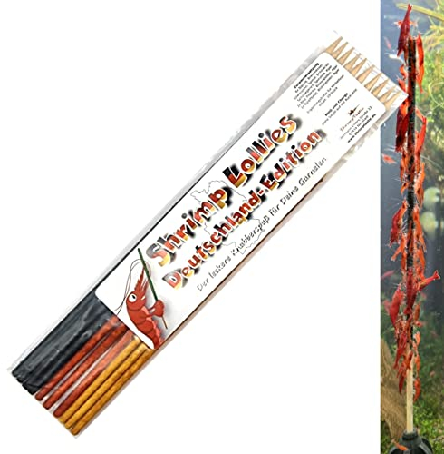 Schmitt Aquaristik Shrimp-Lollies Deutschland Mix (10 Stück) / Garnelen Lollies Futter Blütenpollen Sticks Futterstangen