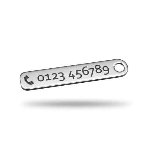 Schlüsselanhänger mit Gravur nach Wunsch - Telefonnummer/Text - persönlicher Anhänger