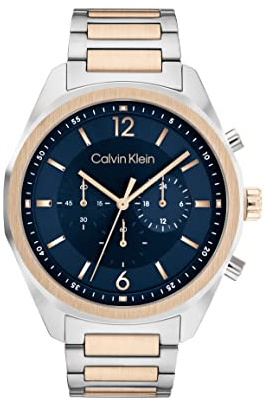 Calvin Klein Reloj Cronógrafo de Cuarzo para Hombre Colección CK Force con Correa de Acero Inoxidable Bicolor - 25200265