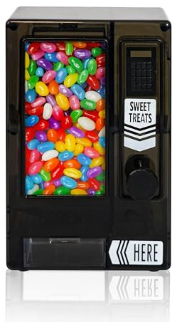 YOBRO Candy Dispenser, Cute Vending Machine for Desktop, Manual Candy Machine, Dispense Mini Candies, Birthday&Christmas Gift for Girls, Gift for Friends Girlfriends (Black)