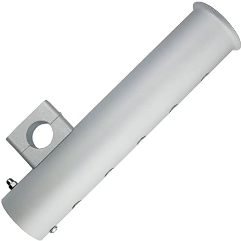 Wiggler Aluminium Bootsrutenhalter Durchmesser 47mm - Silber matt Reling-Rutenhalter 25cm