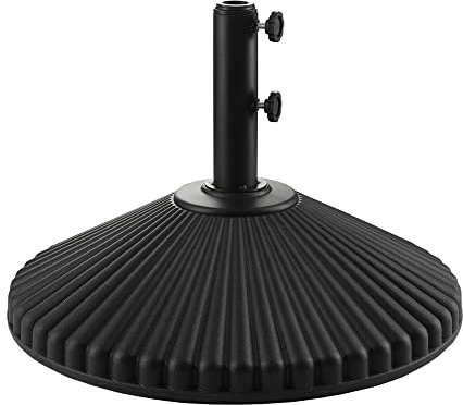 MONDAWE 100LB Patio Umbrella Base 23in Round Heavy Duty Umbrella Base Outdoor Umbrella Stand Water and Sand Fillable for Backyard Garden Deck Porch Patio,Black