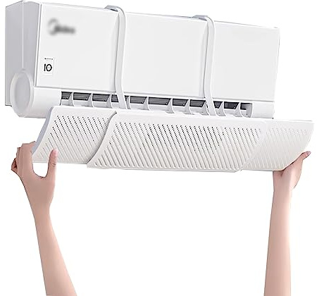 MKYOKO Deflecteur Climatisation Murale, Pare-Brise de Climatiseur, Clim DéFlecteur d'air, Anti Direct Blowing pour Maison, Office, NéOnats, Femmes en Grossesse (Color : Bianco)