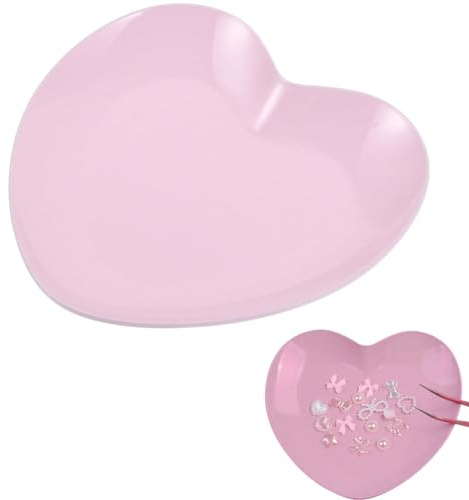 Beavorty Heart Shape Jewelry Tray Aesthetic Stainless Steel Trinket and Ring Holder Stylish Key Dish for Entryway Decorative Vanity Storage for Jewelry and Perfume
