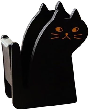 BESTonZON Bandschneider Abdeckbandhalter Holz Bandspender spielzeug Katzenbandabroller aus Holz Niedlicher Klebebandabroller für den Schreibtisch tragbar Bandmesser verlängern hölzerne katze