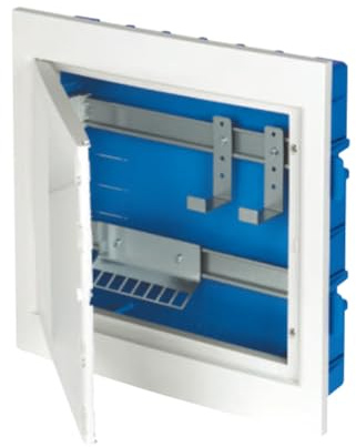 Centralino ad incasso per distribuzione del segnale QDSA, per impianti FTTH, per cartongesso, 36 (2x18) moduli, bianco, IP40 - Elettrocanali EC63836C