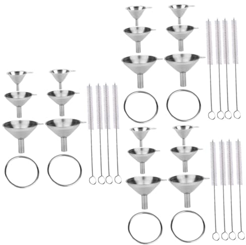 Garneck Lot De 3 Mini Entonnoirs En Acier Inoxydable Pour Transfert Facile Des Liquides Vinaigre Mini Entonnoir Design Lisse Et Antiadhésif