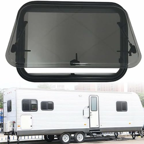 DPLWJPP Rv Push Out Window,Horizontal Vertical Sliding Windo,Aluminum Alloy Frame,With Integrated Roller Blind And Fly Screen,For Rv Caravan Van Camper Windows,1000mm*600mm