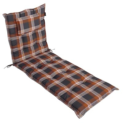 LILENO HOME Sonnenliege Auflage als [1er Set - Rollliege] in Karo Rot | Gartenliegen Auflage perfekt für Strandliege - Polster Auflage für Gartenliege (188x60x8cm) MAR