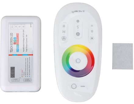 FTVOGUE Telecomando LED RF 3 Canali Regolatore Dimmer Touch LED RGB a Tensione Costante 2.4G DC12‑24V per Contatori di Stazioni TV