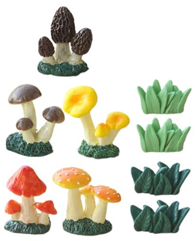 KITANDOVE Décoration De Jardin en Résine Champignons Miniatures pour Lextérieur