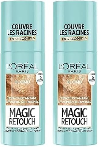 L’ORÉAL PARIS - Spray Instantané Correcteur de Racines & Cheveux Blancs - Hommes & Femmes - Magic Retouch - Blond - 75 ml (Lot de 2)