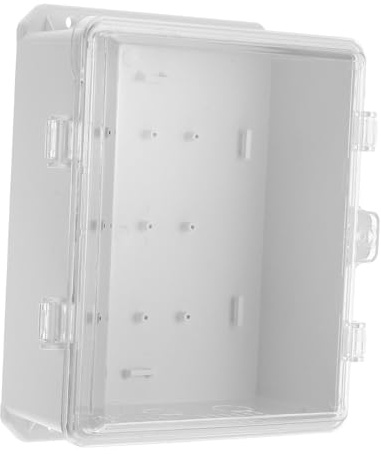 OSALADI Boîte De Jonction Électrique Étanche Extérieure Abs Avec Porte Transparente, Charnière Intégrée, Protection Ip65 Pour Projets Électriques, Installation Facile, 1 Unité, Usage Extérieur
