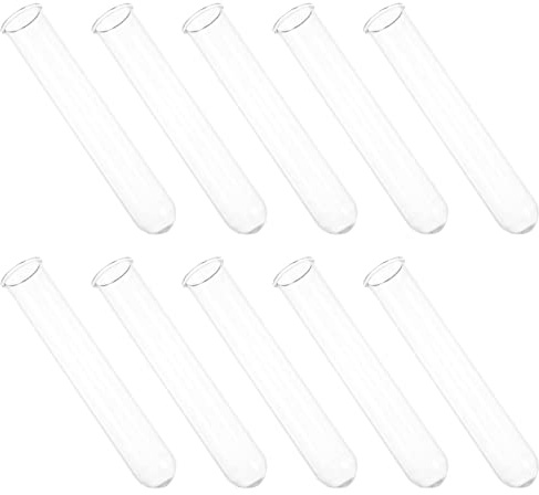 GALPADA 10 Stück Reagenzgläser Aus Glas Mit Gerolltem Rand Klare Große Fläschchen Anzuchtröhrchen Glänzende Reagenzgläser Für Labore Borosilikat Chemie Reagenzgläser Reagenzglasvase