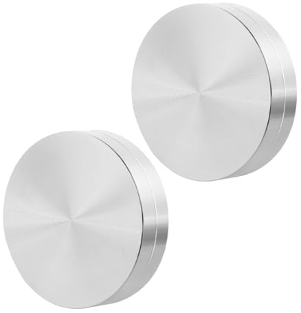 FUNOMOCYA Base Giratoria Para Soporte De Tartas y Bandeja De Hornear De Aluminio 35 Mm Cojinete Doble De Mesa Giratoria 360° Para Pastelería y Exhibición, 2 Piezas