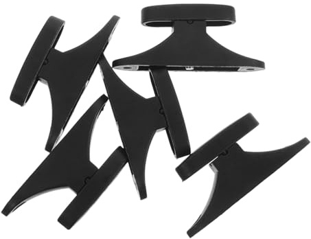 COOPHYA 5 Stück Schwarze Geigenbogenhalterklemmen aus Verschleißfestem Kunststoff für Sicheres Befestigen von Viola Bögen bei Outdoor Auftritten