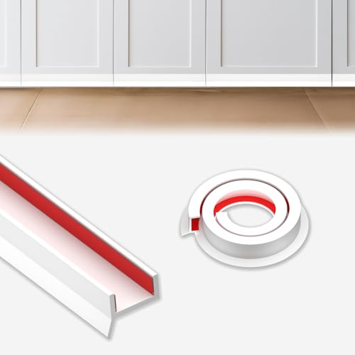 ANKUOFUA Joint Plinthe Cuisine 6M, Profil Etancheite Plinthe Cuisine Blanc