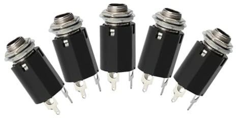 Cabilock 5pcs Guitar Jacks Metal Socket Output Jack for Electric Guitar Replacement Part